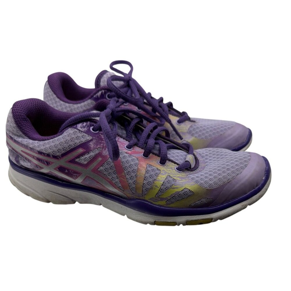 Asics Gel-Harmony Womens Running Shoes Purple/Yellow Size 5.5 Synthetic Leather